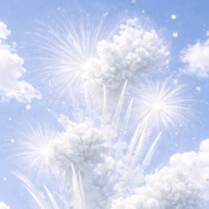 Artifice de jour blanc - 25 coups simultanés